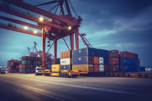 شرکتهای حمل و نقل بینالمللی در ایران - کانتینر در بندرگاه