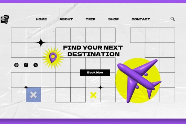 تصویر یک تقویم سفر با تمرکز بر انتخاب مقصد بعدی - ابزار مفید برای برنامهریزی سفر خارجی و زمانبندی بهتر سفرها.